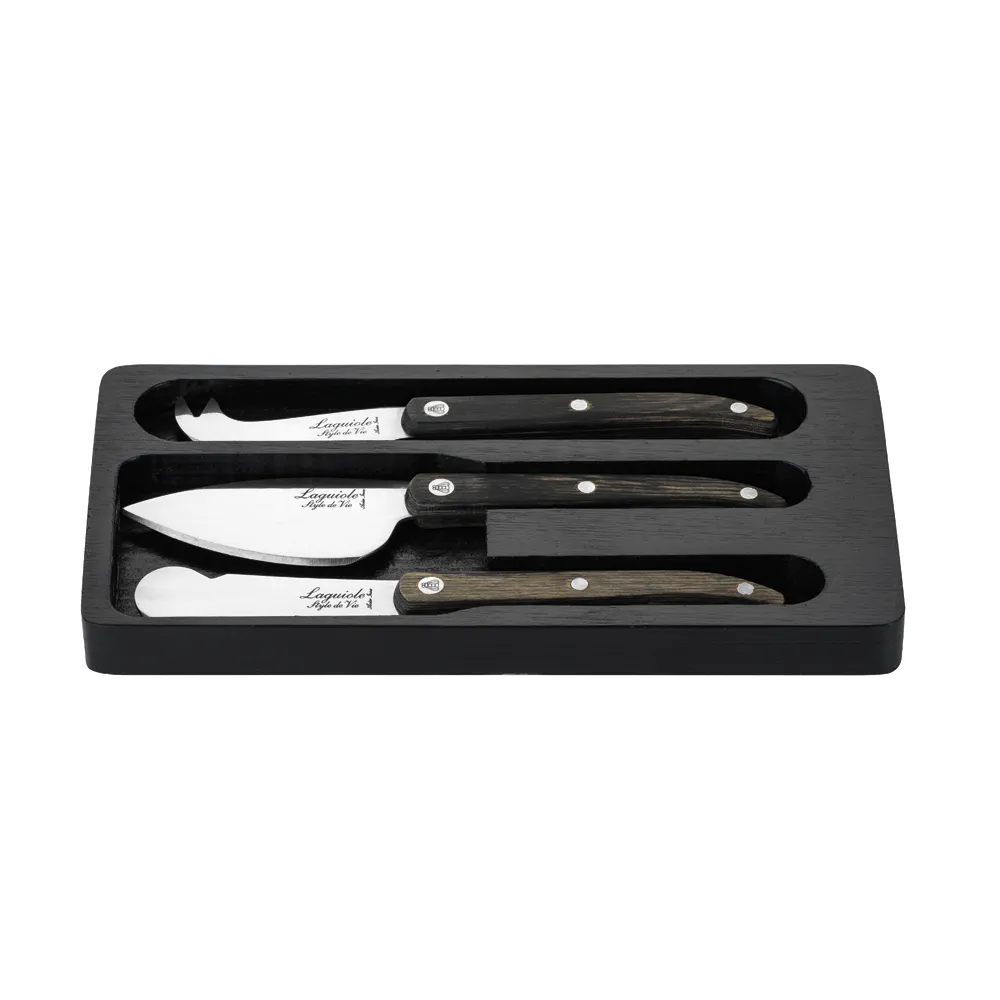 Innovation Line Cheese knives Grey pakka wood