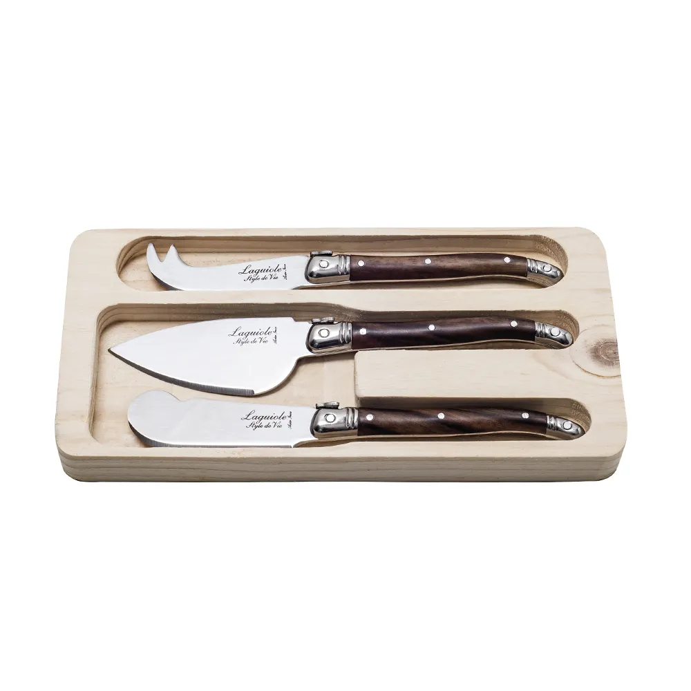 Premium Line Cheese knives Dark Wood