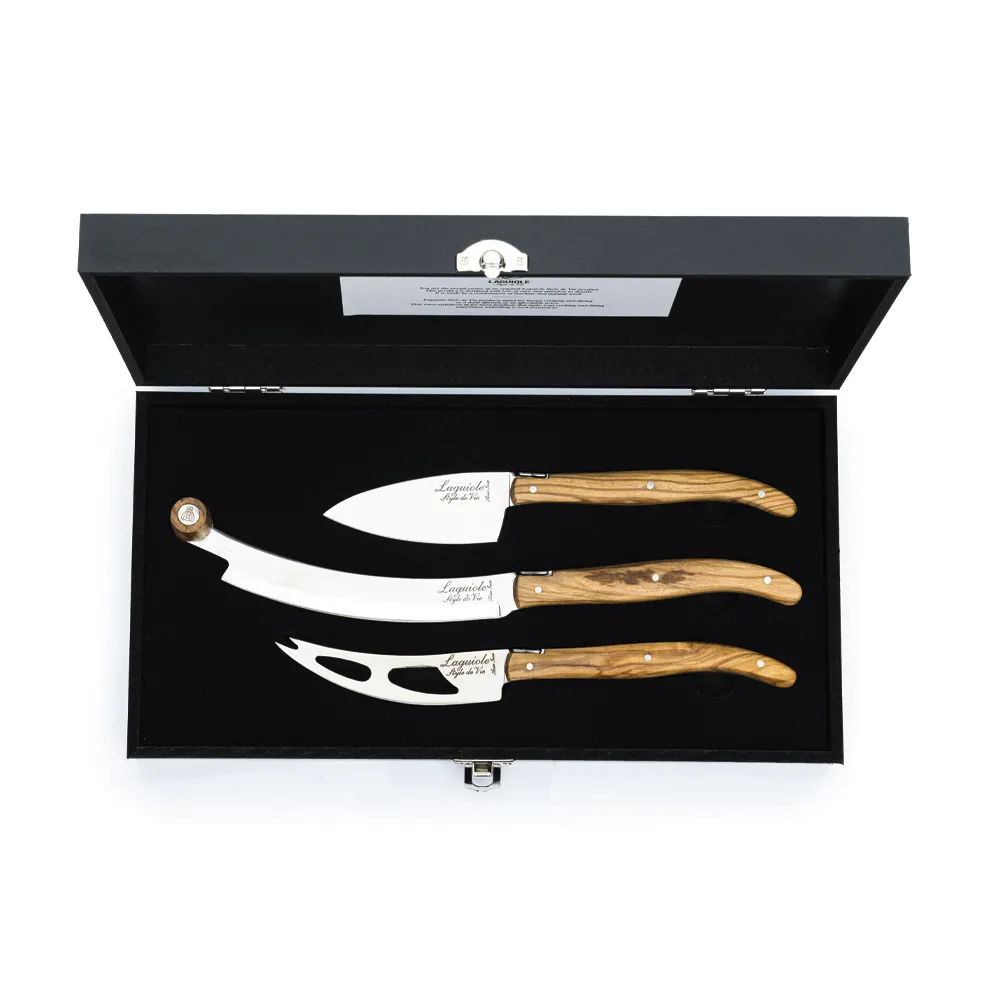 Luxury Line Cheese knives Olive wood V2
