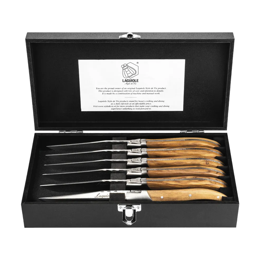 Luxury Line Steak knives Olive wood