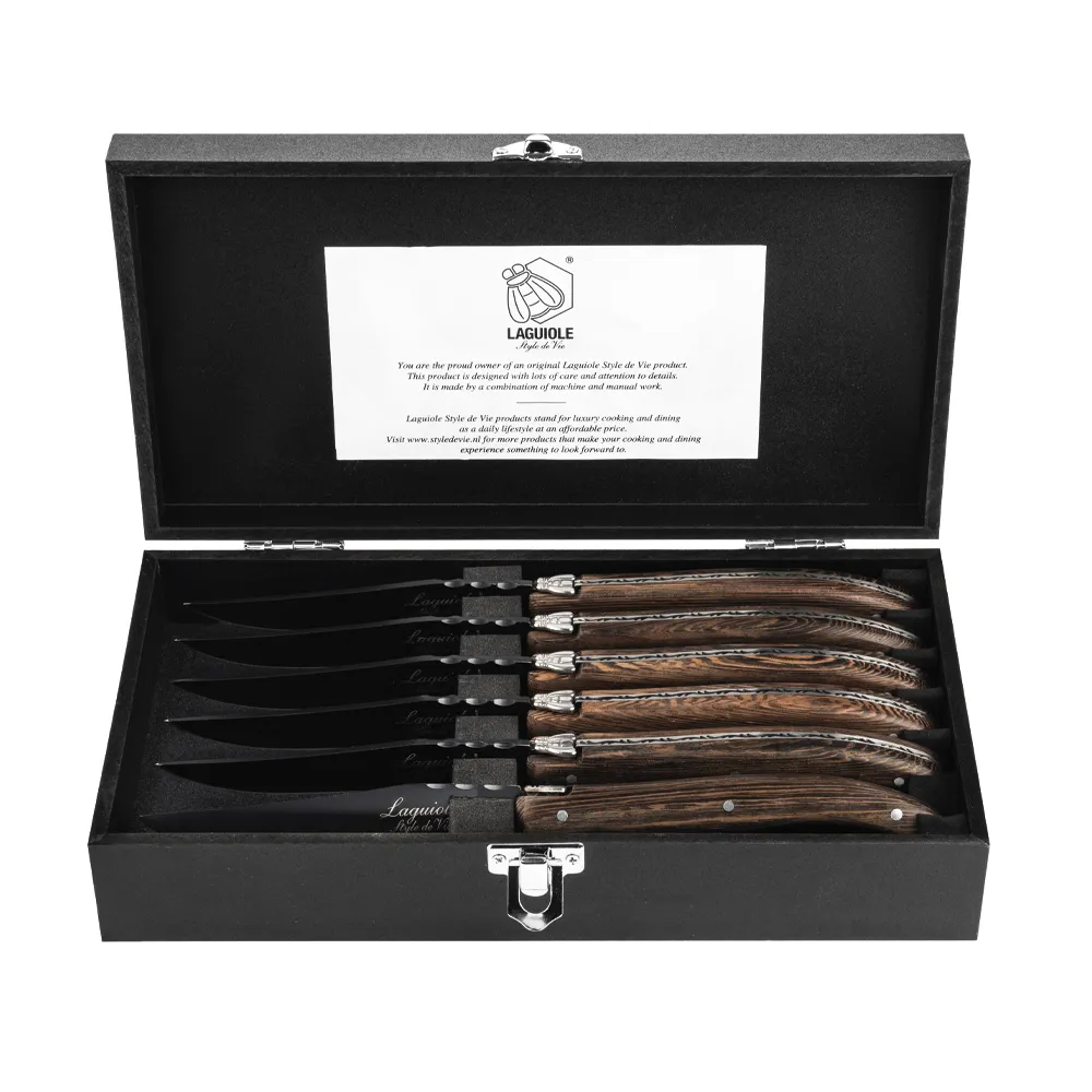 Luxury Line Steak knives Wengé Black