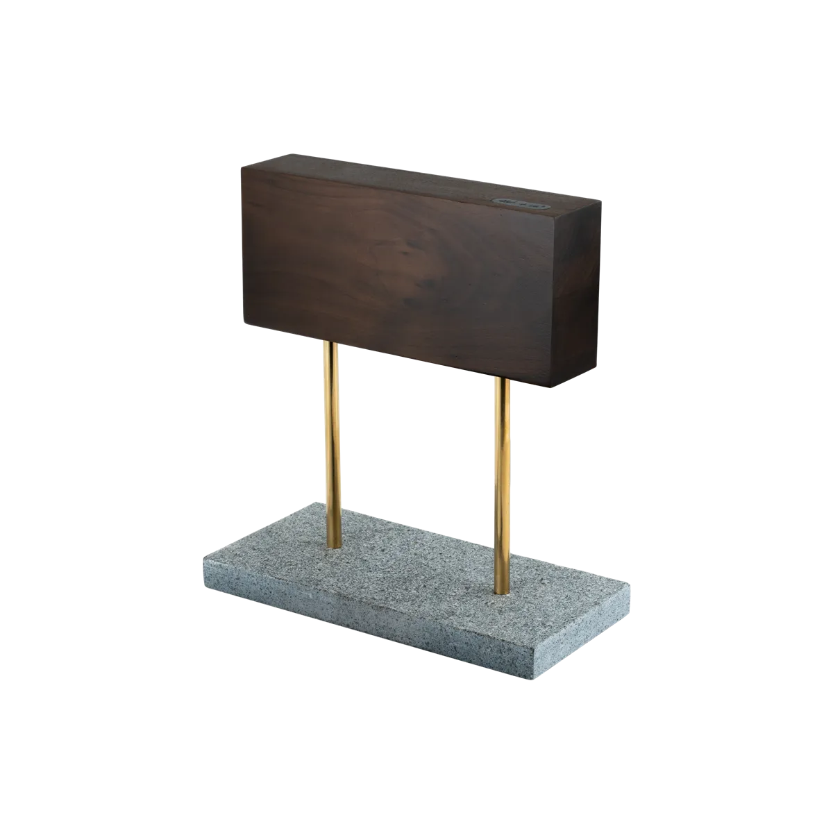 Magnetic Knife Block Walnut on Natural Stone Base