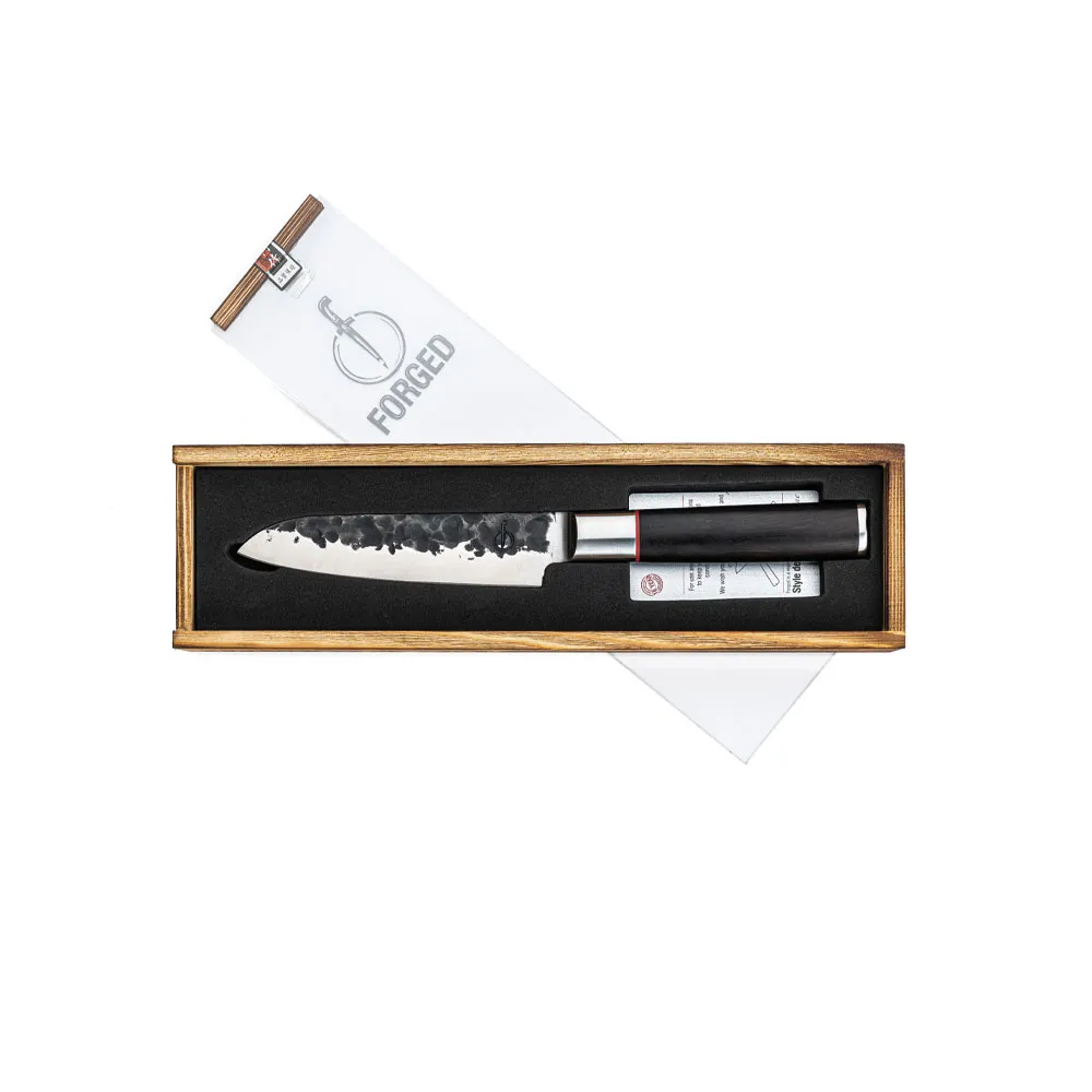 Forged Sebra Santoku knife14cm