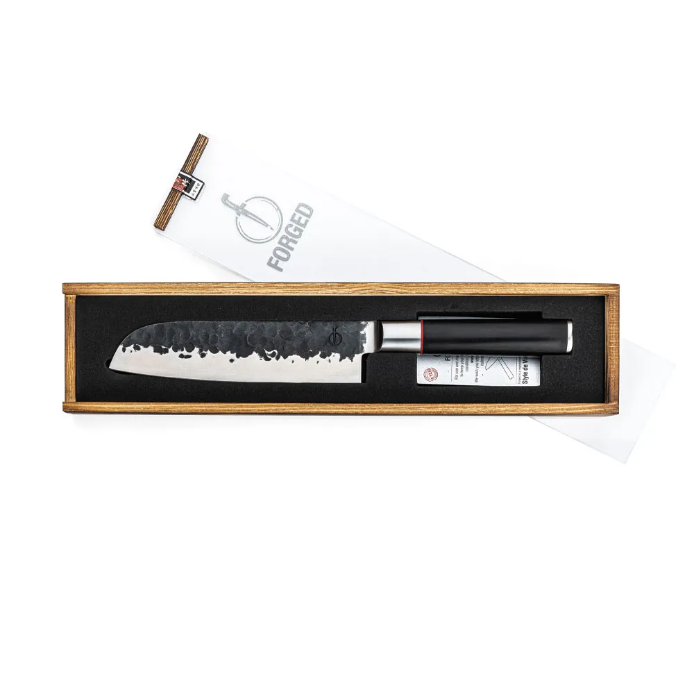 Forged Sebra Santoku knife18cm